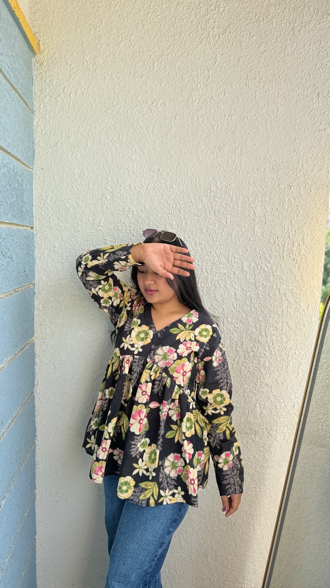 Ziva Green Peplum Top